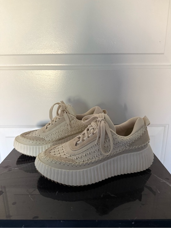 Dolce Vita Shoes - Dolce Vita Cream Woven Platform Sneakers - Women